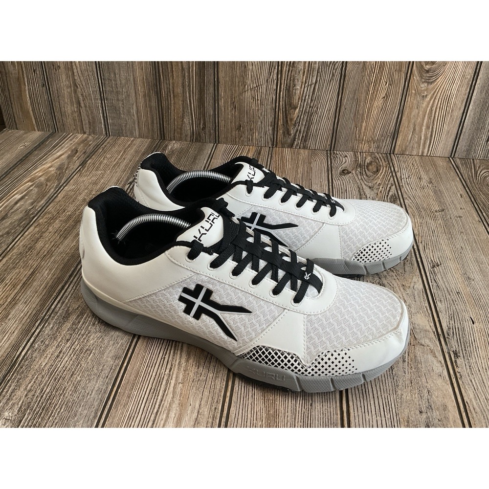 KURU QUANTUM Shoes White Gray Walking Sneakers Casual Lace Up Men's Size 12.5 M